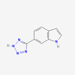 molecular formula C9H7N5 B6635476 6-(2H-tetrazol-5-yl)-1H-indole 