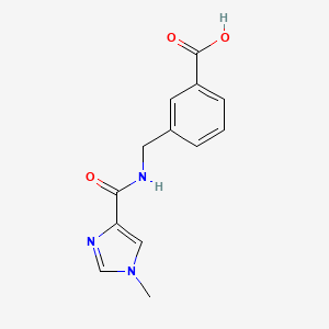 molecular formula C13H13N3O3 B6635507 3-[[(1-Methylimidazole-4-carbonyl)amino]methyl]benzoic acid 