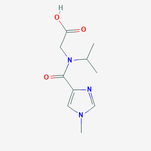 molecular formula C10H15N3O3 B6635510 2-[(1-Methylimidazole-4-carbonyl)-propan-2-ylamino]acetic acid 