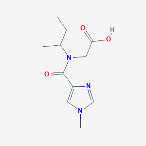 molecular formula C11H17N3O3 B6635518 2-[Butan-2-yl-(1-methylimidazole-4-carbonyl)amino]acetic acid 