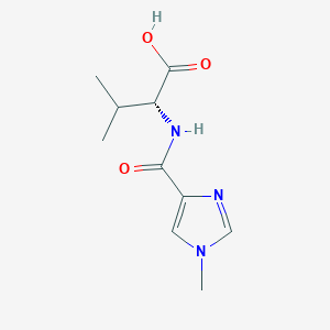 molecular formula C10H15N3O3 B6635529 (2R)-3-methyl-2-[(1-methylimidazole-4-carbonyl)amino]butanoic acid 