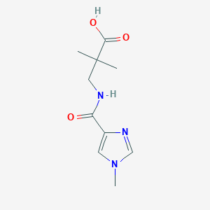 2,2-Dimethyl-3-[(1-methylimidazole-4-carbonyl)amino]propanoic acid