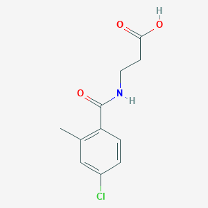 molecular formula C11H12ClNO3 B6635580 3-[(4-Chloro-2-methylbenzoyl)amino]propanoic acid 