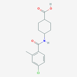 molecular formula C15H18ClNO3 B6635623 4-[(4-Chloro-2-methylbenzoyl)amino]cyclohexane-1-carboxylic acid 