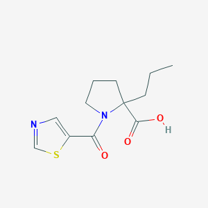 2-Propyl-1-(1,3-thiazole-5-carbonyl)pyrrolidine-2-carboxylic acid