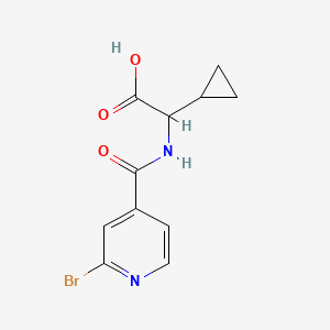 molecular formula C11H11BrN2O3 B6635674 2-[(2-Bromopyridine-4-carbonyl)amino]-2-cyclopropylacetic acid 