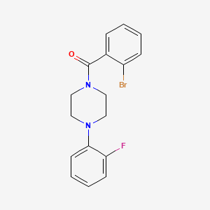 molecular formula C17H16BrFN2O B6635685 (2-Bromophenyl)[4-(2-fluorophenyl)piperazino]methanone 