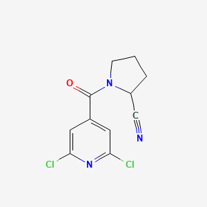molecular formula C11H9Cl2N3O B6635691 1-(2,6-Dichloropyridine-4-carbonyl)pyrrolidine-2-carbonitrile 