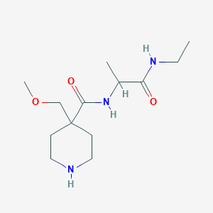 molecular formula C13H25N3O3 B6635715 N-[1-(ethylamino)-1-oxopropan-2-yl]-4-(methoxymethyl)piperidine-4-carboxamide 