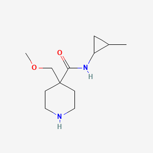 molecular formula C12H22N2O2 B6635722 4-(methoxymethyl)-N-(2-methylcyclopropyl)piperidine-4-carboxamide 