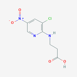 molecular formula C8H8ClN3O4 B6635792 3-[(3-Chloro-5-nitropyridin-2-yl)amino]propanoic acid 