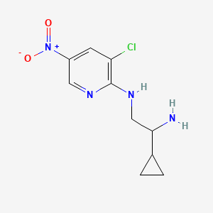 molecular formula C10H13ClN4O2 B6635799 N'-(3-chloro-5-nitropyridin-2-yl)-1-cyclopropylethane-1,2-diamine 