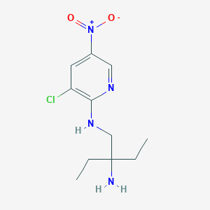 molecular formula C11H17ClN4O2 B6635807 1-N-(3-chloro-5-nitropyridin-2-yl)-2-ethylbutane-1,2-diamine 