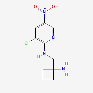 molecular formula C10H13ClN4O2 B6635810 N-[(1-aminocyclobutyl)methyl]-3-chloro-5-nitropyridin-2-amine 