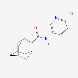 molecular formula C16H19ClN2O B6635823 N-(6-chloropyridin-3-yl)adamantane-2-carboxamide 