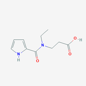 molecular formula C10H14N2O3 B6635849 3-[ethyl(1H-pyrrole-2-carbonyl)amino]propanoic acid 