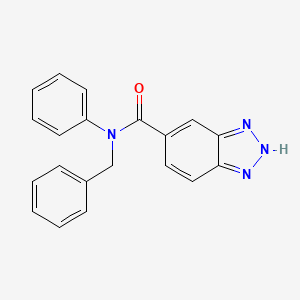 molecular formula C20H16N4O B6635927 N-benzyl-N-phenyl-2H-benzotriazole-5-carboxamide 