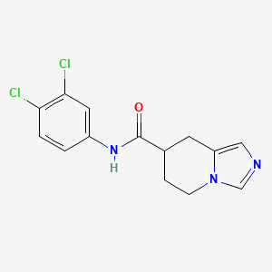 molecular formula C14H13Cl2N3O B6635933 N-(3,4-dichlorophenyl)-5,6,7,8-tetrahydroimidazo[1,5-a]pyridine-7-carboxamide 
