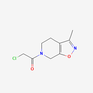 molecular formula C9H11ClN2O2 B6635942 2-chloro-1-(3-methyl-5,7-dihydro-4H-[1,2]oxazolo[5,4-c]pyridin-6-yl)ethanone 
