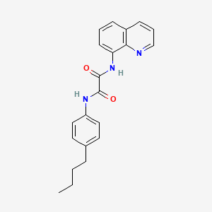 molecular formula C21H21N3O2 B6636016 N-(4-butylphenyl)-N'-quinolin-8-yloxamide 