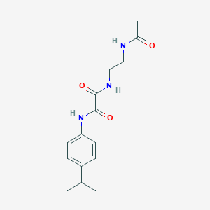 molecular formula C15H21N3O3 B6636020 N-(2-acetamidoethyl)-N'-(4-propan-2-ylphenyl)oxamide 
