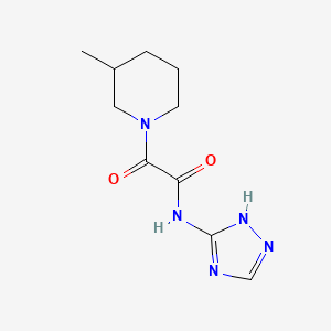 molecular formula C10H15N5O2 B6636023 2-(3-methylpiperidin-1-yl)-2-oxo-N-(1H-1,2,4-triazol-5-yl)acetamide 