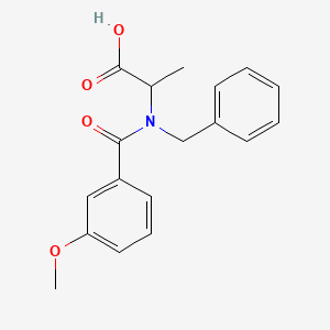molecular formula C18H19NO4 B6636031 2-[Benzyl-(3-methoxybenzoyl)amino]propanoic acid 