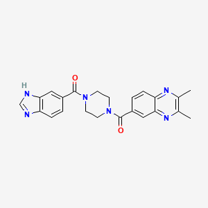 molecular formula C23H22N6O2 B6636059 3H-benzimidazol-5-yl-[4-(2,3-dimethylquinoxaline-6-carbonyl)piperazin-1-yl]methanone 