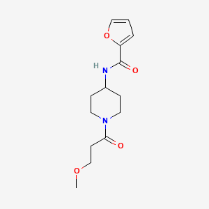 molecular formula C14H20N2O4 B6636074 N-[1-(3-methoxypropanoyl)piperidin-4-yl]furan-2-carboxamide 