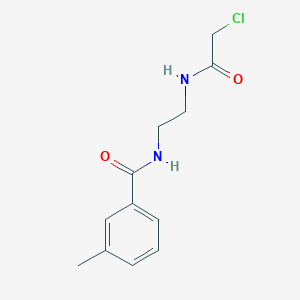 molecular formula C12H15ClN2O2 B6636148 N-[2-[(2-chloroacetyl)amino]ethyl]-3-methylbenzamide 