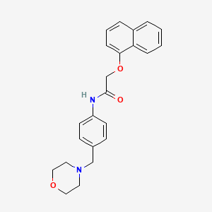 molecular formula C23H24N2O3 B6636156 N-[4-(morpholin-4-ylmethyl)phenyl]-2-(naphthalen-1-yloxy)acetamide 