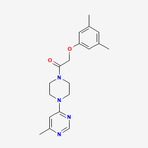 molecular formula C19H24N4O2 B6636163 2-(3,5-Dimethylphenoxy)-1-[4-(6-methylpyrimidin-4-yl)piperazin-1-yl]ethanone 