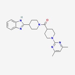 molecular formula C24H30N6O B6636170 [4-(1H-benzimidazol-2-yl)piperidin-1-yl]-[1-(4,6-dimethylpyrimidin-2-yl)piperidin-4-yl]methanone 