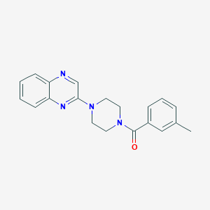 (3-Methylphenyl)-(4-quinoxalin-2-ylpiperazin-1-yl)methanone