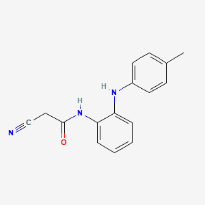 molecular formula C16H15N3O B6636208 2-cyano-N-[2-(4-methylanilino)phenyl]acetamide 