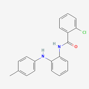 molecular formula C20H17ClN2O B6636212 2-chloro-N-[2-(4-methylanilino)phenyl]benzamide 