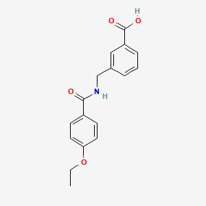 molecular formula C17H17NO4 B6636217 3-[[(4-Ethoxybenzoyl)amino]methyl]benzoic acid 
