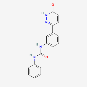 molecular formula C17H14N4O2 B6636243 1-[3-(6-oxo-1H-pyridazin-3-yl)phenyl]-3-phenylurea 