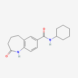 molecular formula C17H22N2O2 B6636245 N-cyclohexyl-2-oxo-1,3,4,5-tetrahydro-1-benzazepine-7-carboxamide 