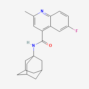 molecular formula C21H23FN2O B6636266 N-(1-adamantyl)-6-fluoro-2-methylquinoline-4-carboxamide 