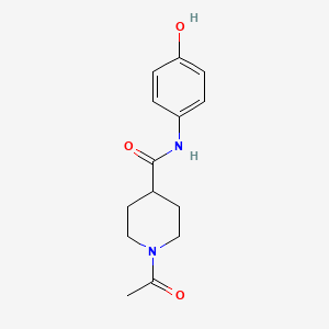 molecular formula C14H18N2O3 B6636274 1-acetyl-N-(4-hydroxyphenyl)piperidine-4-carboxamide 