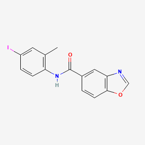 molecular formula C15H11IN2O2 B6636290 N-(4-iodo-2-methylphenyl)-1,3-benzoxazole-5-carboxamide 