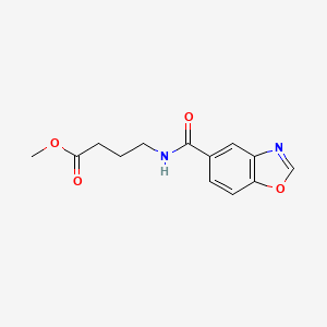 molecular formula C13H14N2O4 B6636304 Methyl 4-(1,3-benzoxazole-5-carbonylamino)butanoate 