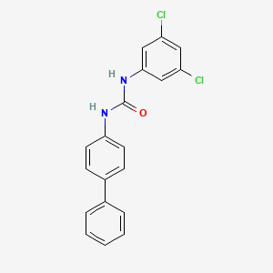 molecular formula C19H14Cl2N2O B6636324 1-(3,5-Dichlorophenyl)-3-(4-phenylphenyl)urea 