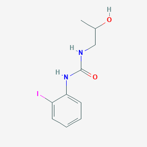 molecular formula C10H13IN2O2 B6636334 1-(2-Hydroxypropyl)-3-(2-iodophenyl)urea 