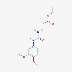 molecular formula C14H20N2O5 B6636344 Ethyl 3-[(3,4-dimethoxyphenyl)carbamoylamino]propanoate 