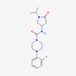 4-(2-fluorophenyl)-N-(5-oxo-1-propan-2-ylpyrrolidin-3-yl)piperazine-1-carboxamide