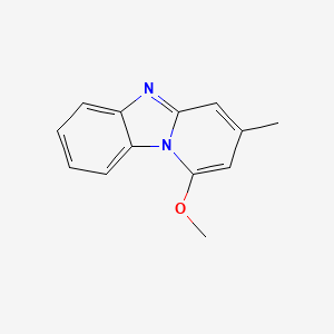 molecular formula C13H12N2O B6636364 1-Methoxy-3-methylpyrido[1,2-a]benzimidazole 