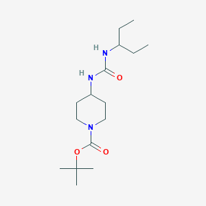 molecular formula C16H31N3O3 B6636389 Tert-butyl 4-(pentan-3-ylcarbamoylamino)piperidine-1-carboxylate 