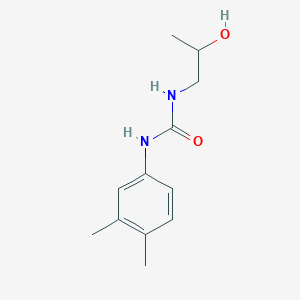 molecular formula C12H18N2O2 B6636395 1-(3,4-Dimethylphenyl)-3-(2-hydroxypropyl)urea 